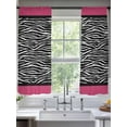 thumbnail image 2 of Zebra Printed Sheer Curtains 63 Inch Length 2 Panels Set, Modern Geometric Balck White Stripes Voile Window Treatment Rod Pocket Curtains Sheers Drapes for Bedroom/Living Room/Kitchen 52x"63"x2, 2 of 7