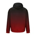 thumbnail image 5 of Momasggi Big and Tall Graphic Hoodies for Men Fall Winter Long Sleeve Fleece Hooded Sweatshirts Fashion Gradient Pullover Tops with Pockets Red L, 5 of 6