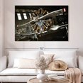 thumbnail image 2 of Elephant Stock War Airplane Propeller Wall Art - Horizontal Canvas Wall Art - Living Room Wall Decor - Transportation Canvas - Black And Gray Decor - 51" x 34", 2 of 8