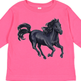 thumbnail image 4 of Inktastic Beautiful Galloping Black Horse Boys or Girls Long Sleeve Toddler T-Shirt, 4 of 5