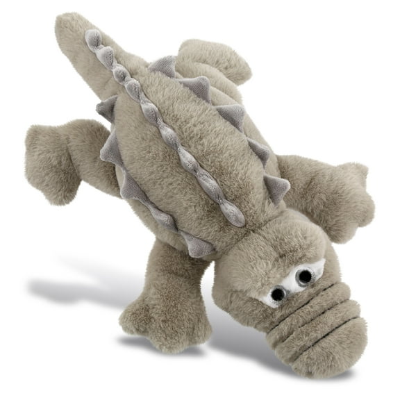 DolliBu Plush Alligator Stuffed Animal - Soft Huggable Grey Alligator Small, Adorable Playtime Plush Toy, Cute Wild Life Cuddle Gift, Super Soft Plush Doll Animal Toy for Kids and Adult - 14 Inch
