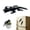 Black and white, variant on 3D-printed articulated lifelike gecko figurine with base; articulated gecko fridge ; realistic-looking fridge ; for home decor or pranking friends,Orange-white