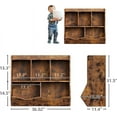 thumbnail image 3 of Yesfashion Kids Bookshelf and Bookcase Toy Storage Multi Shelf with Cubby Organizer Cabinet for Boys Girls, 3 of 8