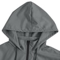 thumbnail image 6 of Sahpxhe Women Waterproof Zip Up Jacket Hooded Long Sleeve Drawstring Lightweight Windbreaker Jacket for Sport Travel Dark Gray XL, 6 of 10