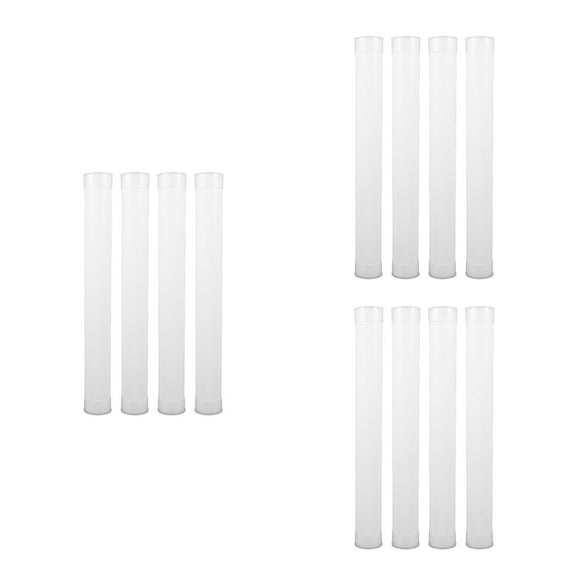 SWETRACE WORGEOUS 12 pcs Poster Tubes Mailing Shipping Heavy Duty Mailers Packing Round Plastic Tubes with Caps for Storage Transport