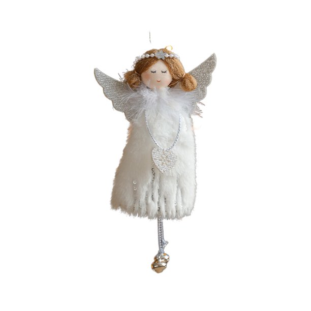 Adorno de ángel con colgante de muñeca con alas para fiestas, habitaciones infantiles, jardines, patios traseros, puertas de entrada, paredes, techos y bodas