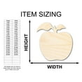 thumbnail image 2 of Unfinished Two Leaf Apple Shape | Craft Cutout | up to 46" DIY 16" / 3/4", 2 of 3