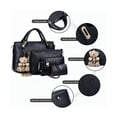 thumbnail image 2 of Set 4 Bolsas Mujer Moda Dama Crossbody Cosmetiquera Correa NEGRA Malubero  Set 4 Bolsas, 2 of 4
