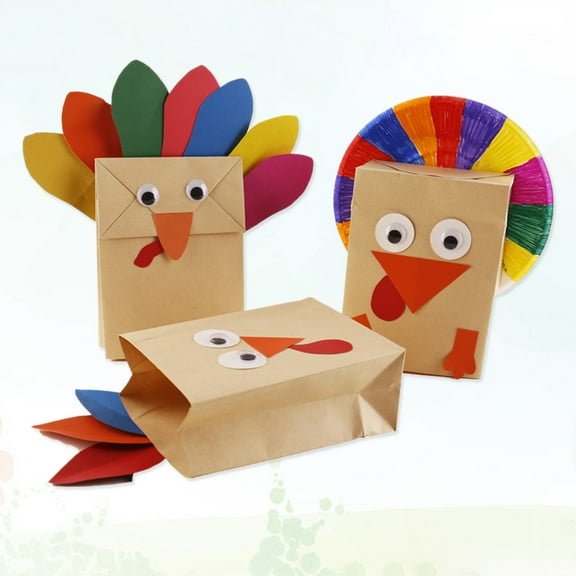 Worgeous Thanksgiving Crafts for Kids Made of Paper Multi Color Ideal for DIY Projects and Decorations 3PCS Set