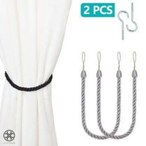 Luxtrada 4/2pcs Curtain Tiebacks Ropes Decorative Handmade Tie Backs Curtain Holdbacks Holders Cord for Window Sheer Drapes Indoor Outdoor