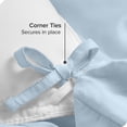 thumbnail image 5 of Bare Home Organic Cotton Duvet Cover Set, 300 Thread Count, Percale Weave, King/Cal King, Winter Blue, 5 of 5
