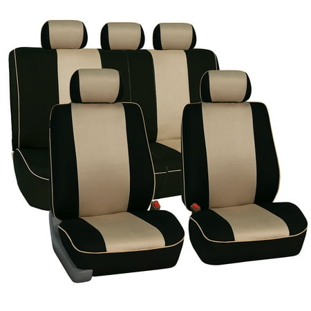 Fh Group Black Full Set Airbag Compatible Car Seat Covers Fh Group Black Full Set Airbag Compatible Car Seat Covers