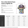 thumbnail image 5 of Lsque Bluey print Men's Cuban Collar Short Sleeve Shirt Summer Beachwear Casual Button Down Fashionable Vacation Leisure Shirt-4X-Large, 5 of 7