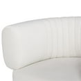 thumbnail image 5 of Nuevo Reina Polyester Fabric & Steel Metal Occasional Chair - Matte Oyster White, 5 of 5