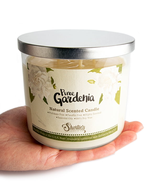 Gardenia Scented 3 Wick Candle - All Natural - Made with 100% Responsibly Sourced Soy and Essential Fragrance Oils - Phthalate & Paraffin Free, Vegan, Non-Toxic