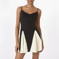 thumbnail image 2 of Vestido sin mangas con contraste para mujer - Tirantes con empalmes - Sexy - Primavera/Verano, 2 of 8