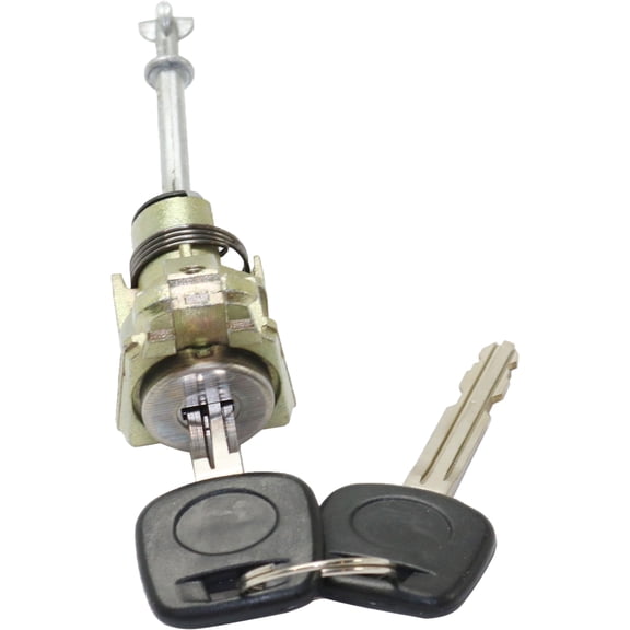 DOOR LOCK CYLINDER Compatible with TOYOTA TACOMA 09-15/MATRIX 09-13 FRONT LH, Chrome, w/ Keys