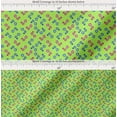 thumbnail image 2 of Soimoi Cotton Poplin Fabric Dot,Blue & Pink Flower Floral Printed Craft Fabric by the Yard 42 Inch Wide, 2 of 7