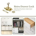 thumbnail image 4 of SHISUYAN 1 Set of File Cabinet Lock Secure Drawer Lock Brass File Wooden Box Safety Lock Replacement, 4 of 9