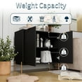 thumbnail image 5 of Clihome  2-Door Storage Media Accent Buffet Sideboard Black, 5 of 5