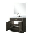 thumbnail image 5 of 36" W X 22" D Brown Oak Bath Vanity , Marble Top, Mirror And Faucet Included - Assembled Cabinet With 34 In. Fixture, 5 of 7
