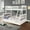 White + Solid Wood + Full, variant on Luckynote Twin Over Full Bunk Bed, Solid Wood Frame, with Storage Drawers, Ladder, and Guard Rail, Espresso