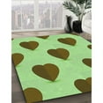 thumbnail image 2 of Ahgly Company Indoor Square Patterned Jade Green Area Rugs, 3' Square, 2 of 6