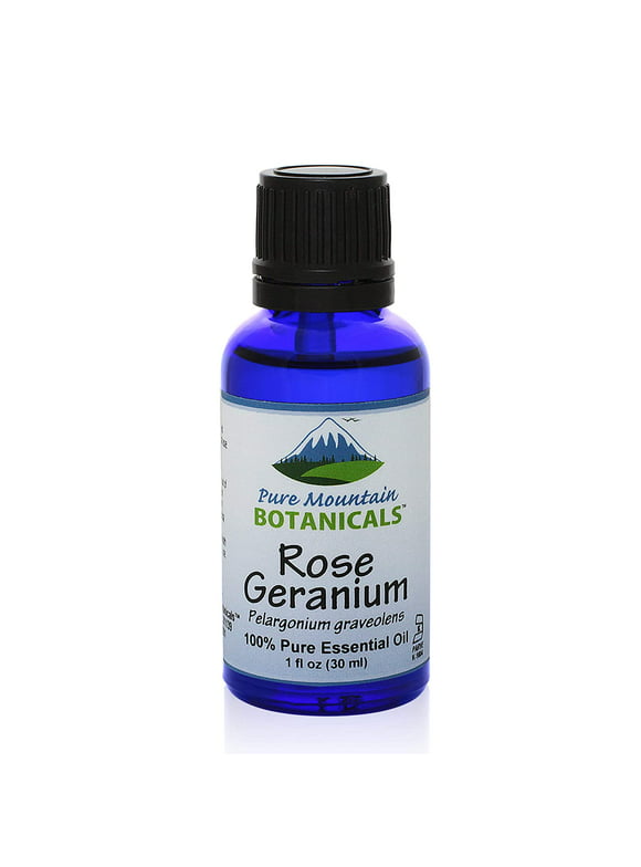 Rose Geranium (Pelargonium Graveolens) Essential Oil - 100% Pure Natural & Kosher - 1 fl oz Bottle