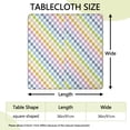 thumbnail image 2 of Colorful Checkerboard Pattern Square Fitted Tablecloth with Elastic Edge,Square Table Cover,Washable Elastic Table Cover for Home Kitchen Party Decor 36"x36", 2 of 6