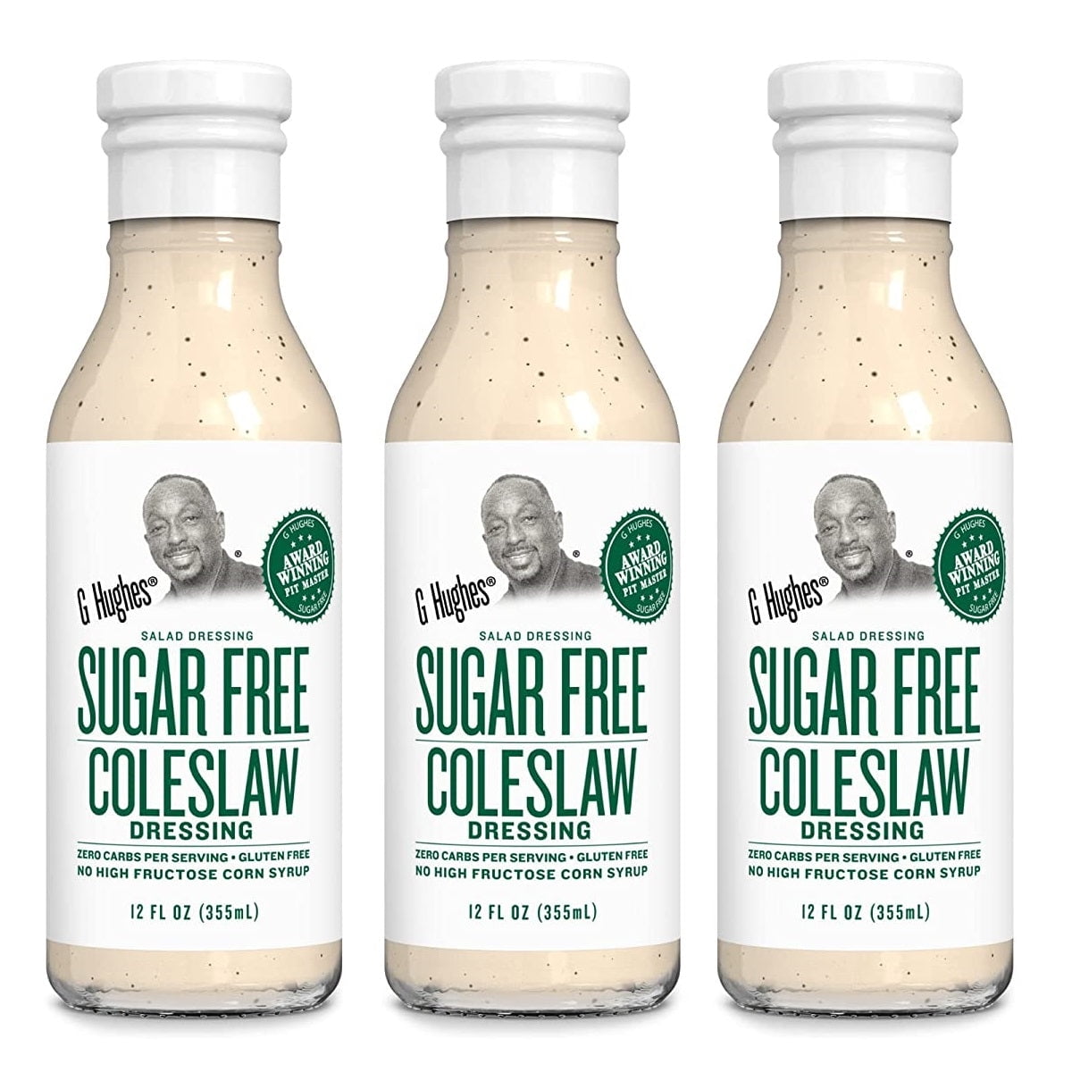 G Hughes' SugarFree Salad Dressings Coleslaw Size 3 Bottles