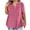 Hot Pink, variant on HXWCHs Women Solid Organic Cotton T Shirt Women's Fashion V Neck Casual Soft Short Sleeve Basic Tee Shirt Comfortable Everyday top XXL Coffee