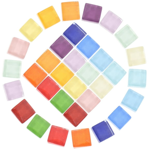 OFFIGAM 450pcs Assorted Color Mosaic Tiles for Mirror Decoration Craft Making Supplies for Classmates