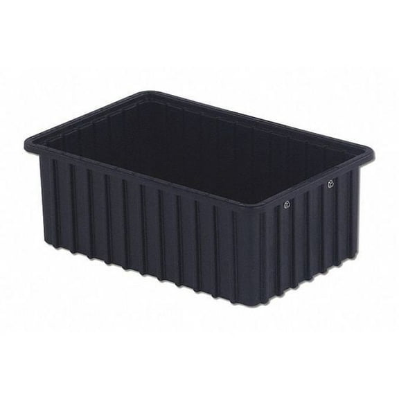 Polyethylene, Divider Box, Black, 16 1/2 in L, 6 in H