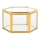thumbnail image 1 of Hexagon Alloy Jewelry Box For Small Objects Storage Elegant Golden 7X7X4.5CM Jewelry Storage 1Pc, 1 of 5
