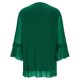 thumbnail image 4 of Ounisa Womens Ruffle 3/4 Sleeve V Neck Double Layers Mesh Blouses Loose Fit Flowy Tunic Tops, 4 of 5