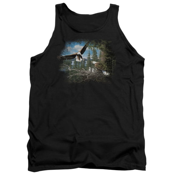 Wildlife Spring Bald Eagles Adult Tank Top Black