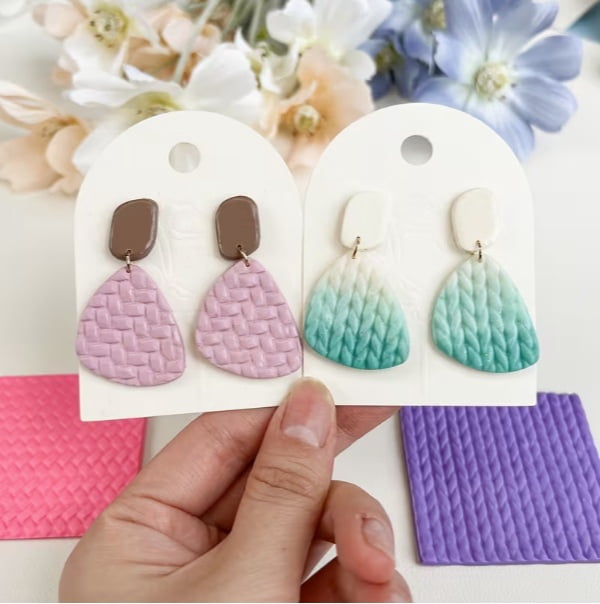 4pcs Polymer Clay Texture Roller Set - Plastic Pottery Pattern Stamping Tools for DIY Jewelry and Crafting