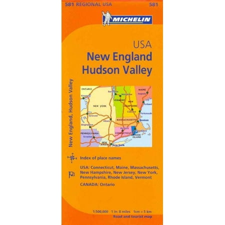 Michelin USA: New England, Hudson Valley Map 581