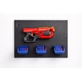 thumbnail image 6 of WallPeg Nerf Organizer Accessory Kit – 6 Large Cobalt Blue Pegboard Bins Ammo Storage & 20 Jumbo Peg Hooks for Mounting Nerf Blasters, 6 of 9