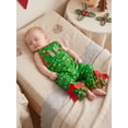 thumbnail image 5 of Loicainy Toddler Kids Girl Christmas Overalls 6 12 18 24 Months 2T 3T 4T 5T Letter Embroidery Flared Suspender Pants Jumpsuit, 5 of 9