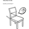 thumbnail image 5 of 4 Pack Plastic Dining Chair seat Covers/slipcovers with Adjustable Belt Strap (20‘’ W x 17‘’D x 4‘’H), 5 of 7