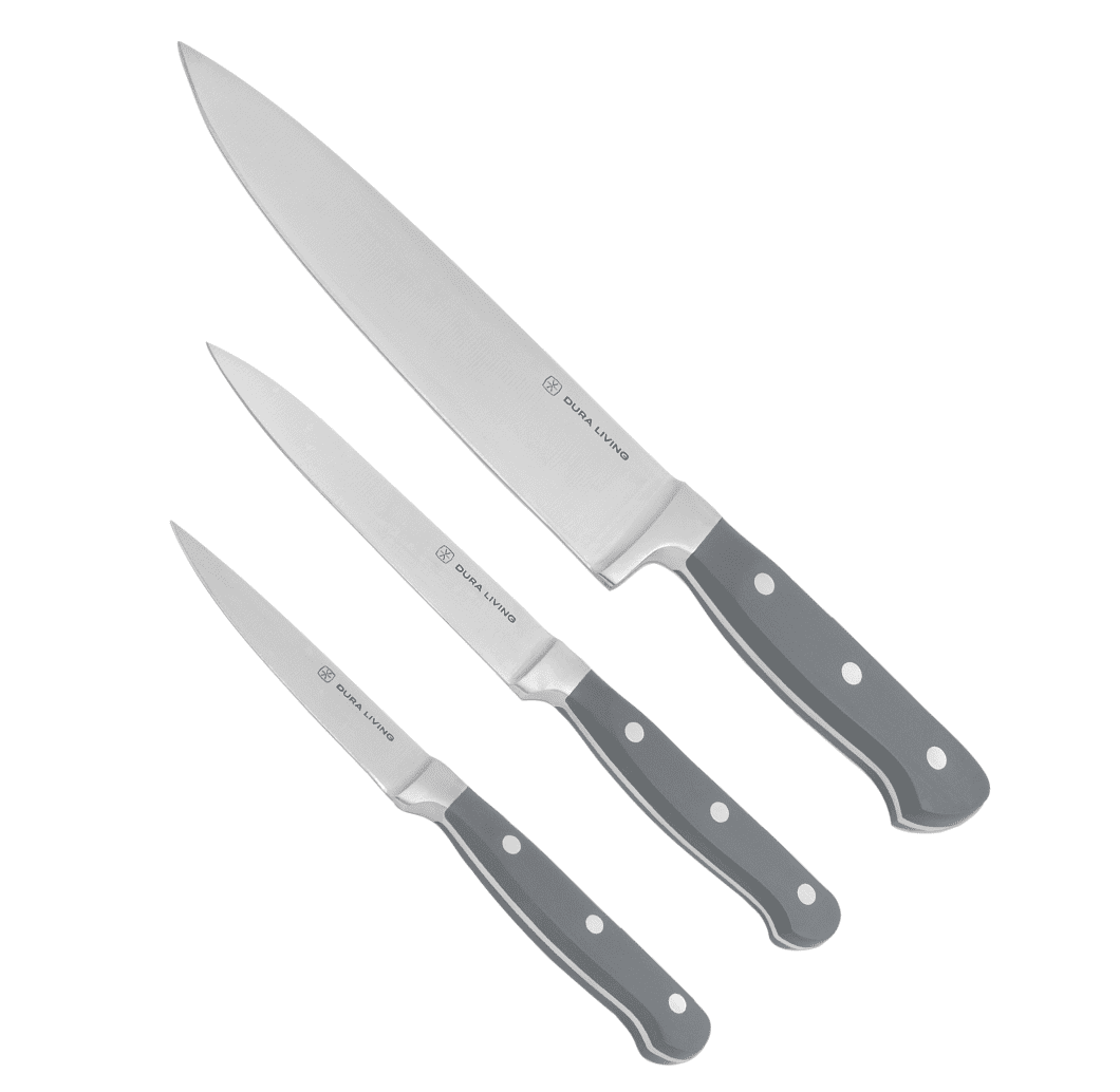 Dura Living High Carbon Stainless Steel Kitchen Knives, 3 Piece