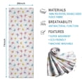 thumbnail image 2 of 74x26 Inch Yoga Towel, Sweat Absorbent Non-Slip Mat for Hot Yoga, Pilates & Fitness,Butterfly Colorful Tiny White Pattern, 2 of 5