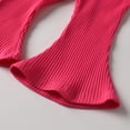 thumbnail image 4 of Infant Baby Girl Clothes Solid Jumpsuit Sleeveless Ruffle Halter Bodysuit Bell-Bottoms Pants Outfits Set Rose Red 6-9 Months, 4 of 6