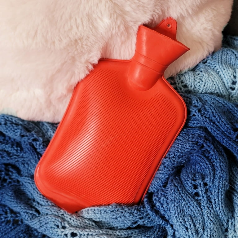 Hot Water Bottle, 2 Quart Capacity, Red