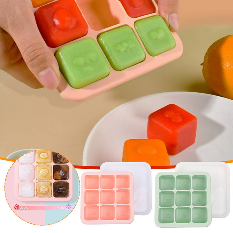 6 Pcs Silicone Baby Food Storage Containers Baby Food Freezer Tray with  Lids Silicone Baby Food Freezer Storage Tray Breast Milk Freezer Tray Baby