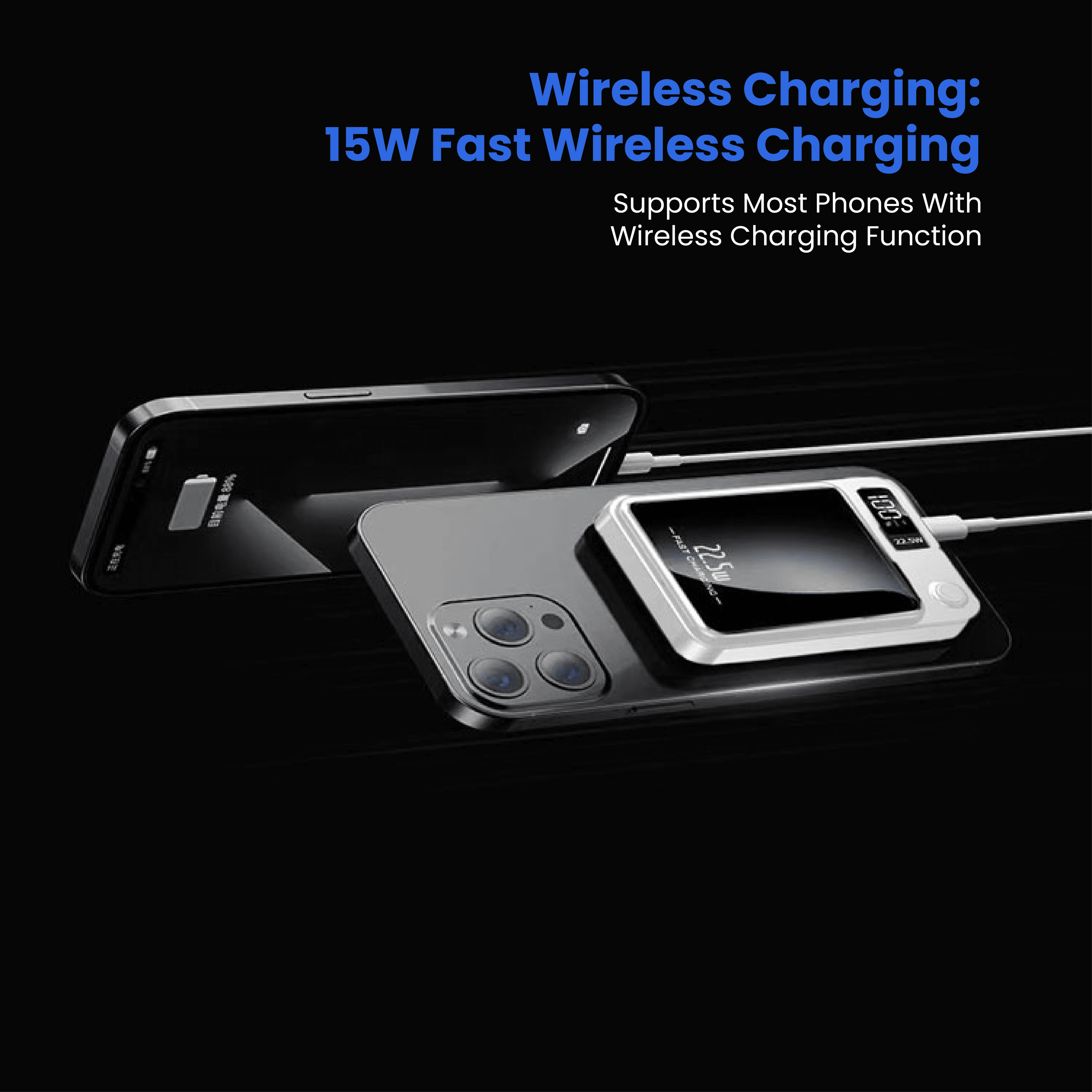 10000mAh Portable Charger Power Bank with Built-in Cable Usb-C and Travel Essentials
