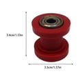 thumbnail image 2 of Sidaley Tensor de cadena de motocicleta de 8mm, polea de guía deslizante de rodillo Universal, pieza de modificación de repuesto profesional Accesorios para motos Rojo, 2 of 6