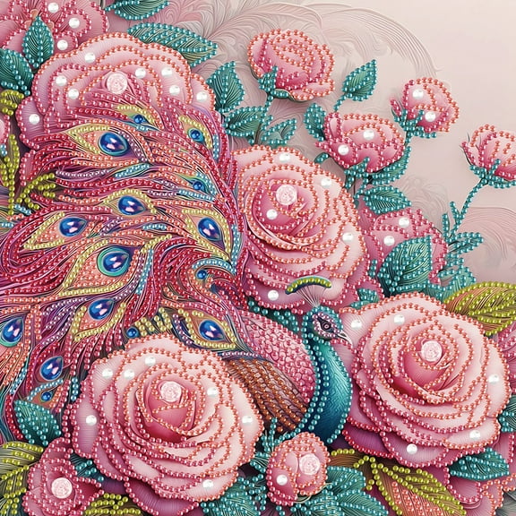 Pink Flower Diamond Art Painting Kit