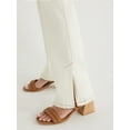 thumbnail image 4 of Time and Tru Women's Mid Rise Bootcut Jeans with Side Vents, 32" Inseam, Sizes 2-20, 4 of 6